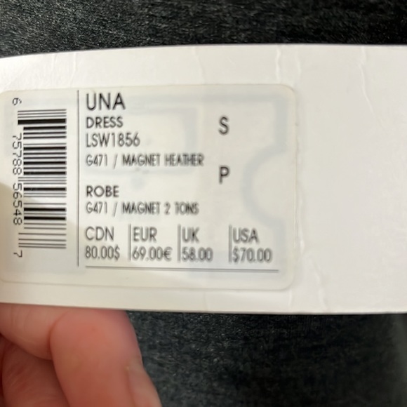 NWT- LOLE dress size small.  Stretchy comfortable fabric heathered  grey - Picture 4 of 8